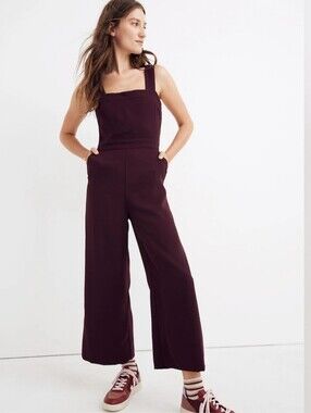 MADEWELL Apron Bow-Back Jumpsuit